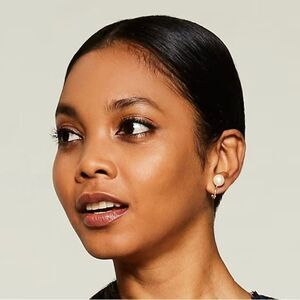 Earrings Anne Klein Pearl Clip on Gold Tone NWT